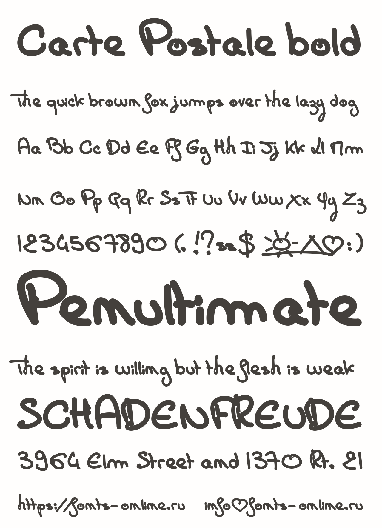 Carte Postale bold Free Font Download